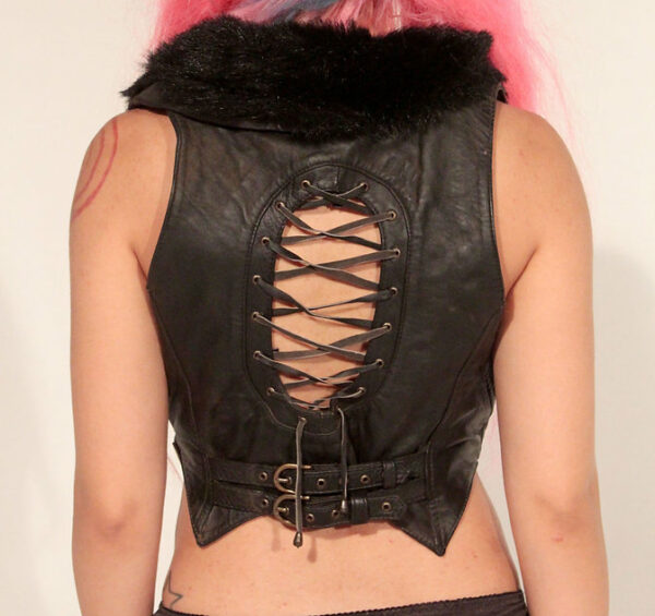 AD Leather fur vest - Image 3