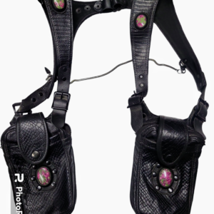 Black lizard leather