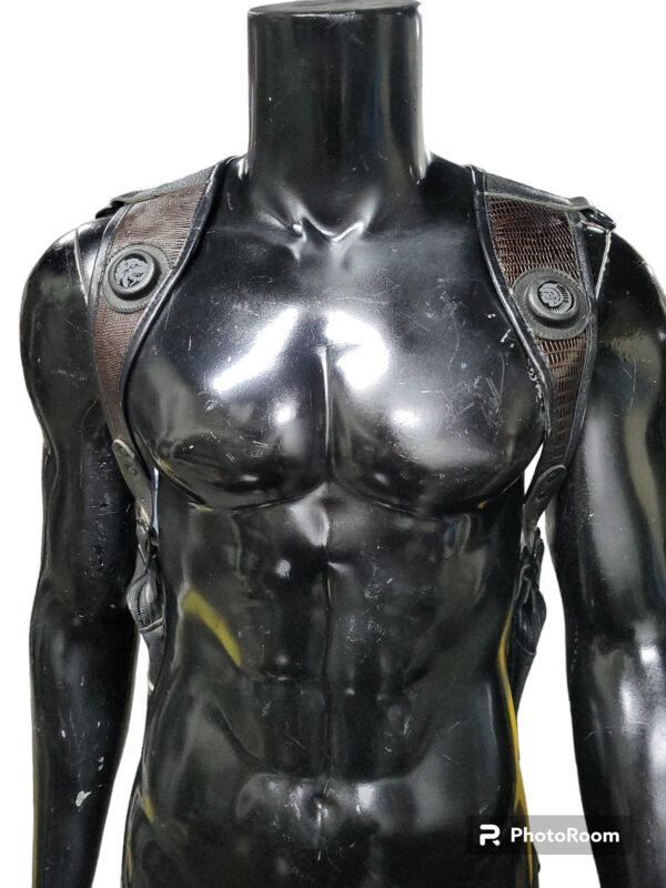 Dark brown lizard leather with black trim on the straps Jaguar Warrior and Mictlantecuhtli - Image 2