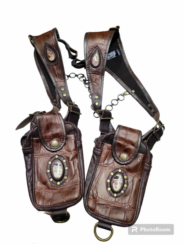 Leather croc belly stone ocean jasper - Image 6