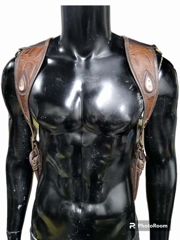 Leather croc belly stone ocean jasper - Image 3