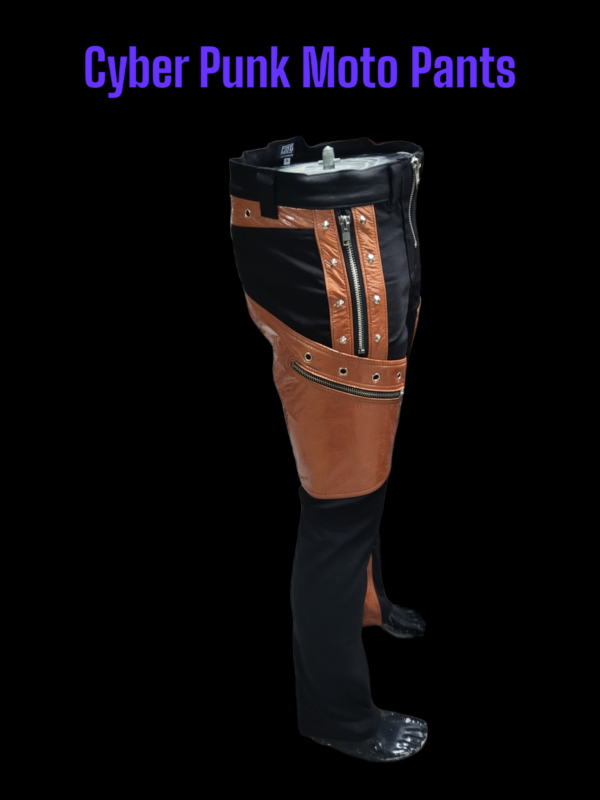 CYBER PUNK MOTO PANTS NAPPA TAN - Image 3