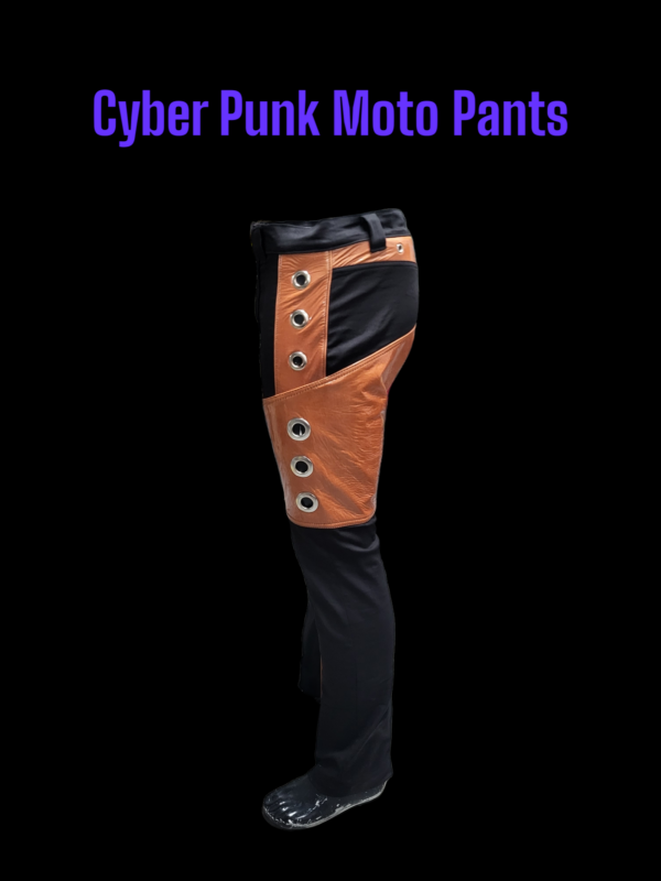 CYBER PUNK MOTO PANTS NAPPA TAN - Image 2