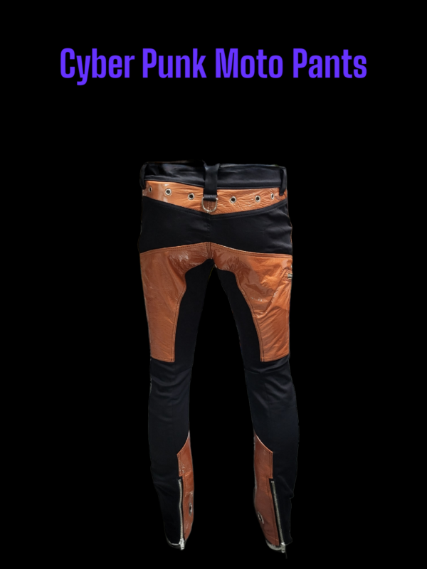 Cyber Punk moto pants bronze
