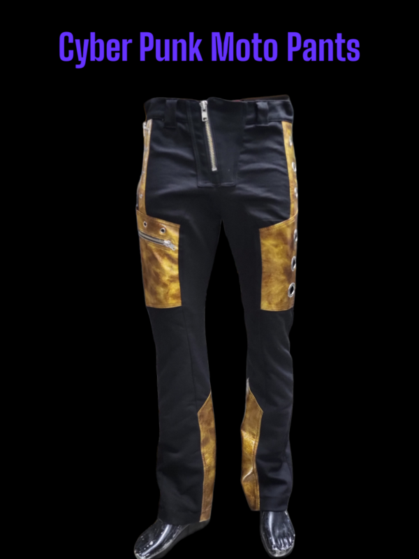 CYBER PUNK MOTO PANTS DIRTY BRONZE - Image 3